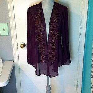 R&M Richard's Purple Womens Dress Jacket S…